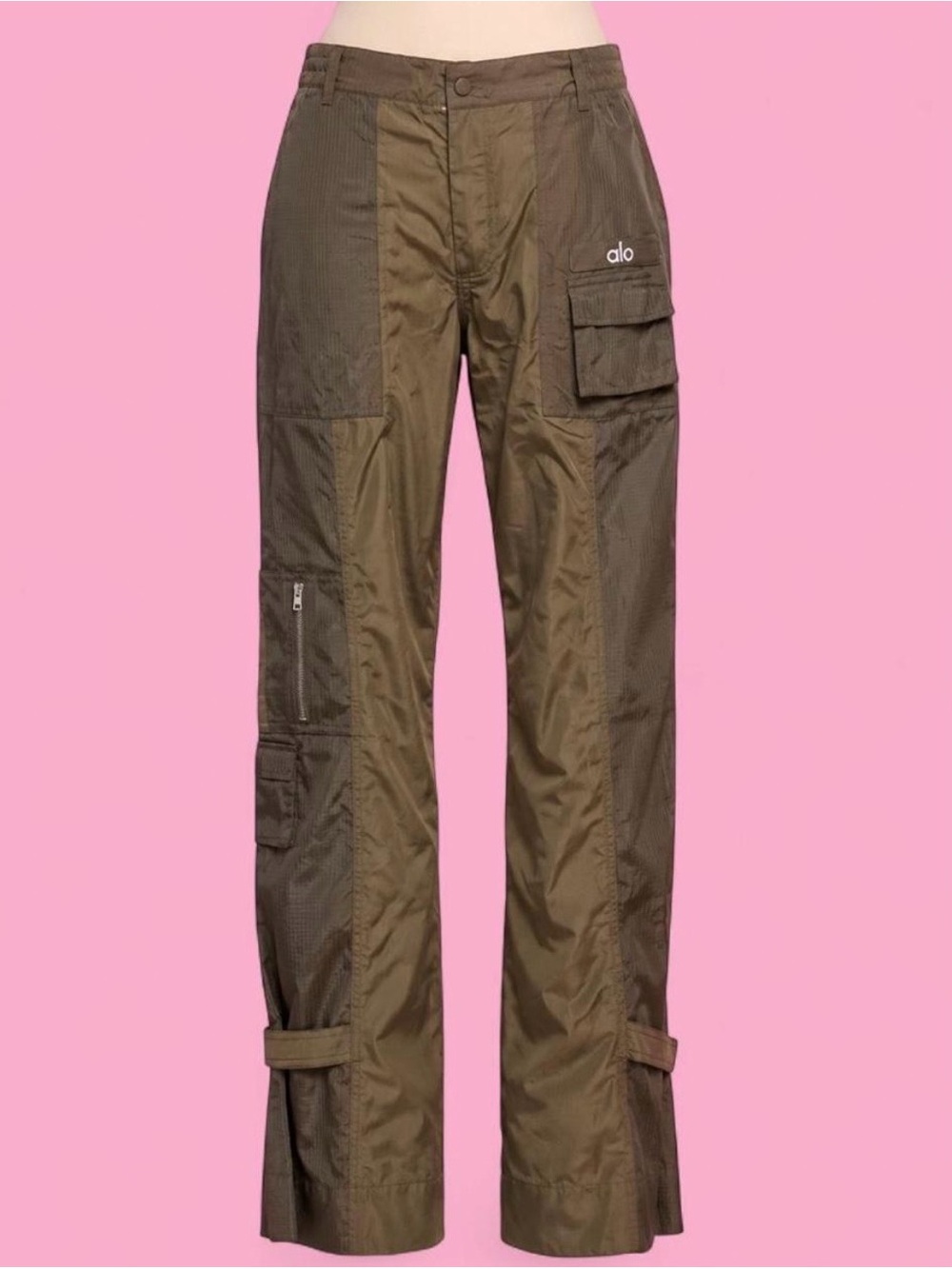 Alo Yoga Blaze Trouser Cargo Pants Espresso Brown Size S Rare